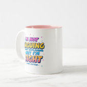 私は議論しているわけじゃない | 母おもしろいの日 ツートーンマグカップ (正面左)