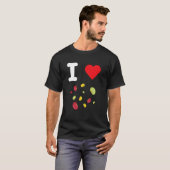 私は豆のマメ科のパルス鶏の豆Fava Pinto李が大好き Tシャツ (正面フル)