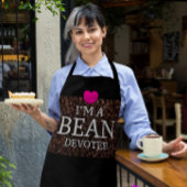 私は豆の愛好家、コーヒープリントのエプロン エプロン
