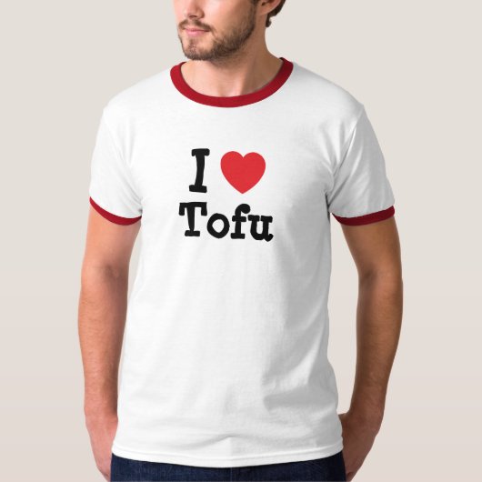 私は豆腐ハートTシャツが大好き Tシャツ (正面)