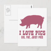 私は豚が大好き ポストカード (正面/裏面)