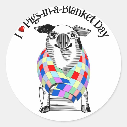私は豚が大好き*全国豚の日 ラウンドシール (正面)