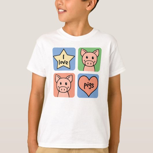 私は豚が大好き Tシャツ (正面)