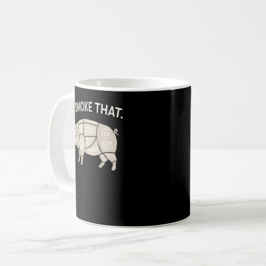 私は豚のお尻が好きで可愛い嘘が出来ない。ギフト券 コーヒーマグカップ (正面左)