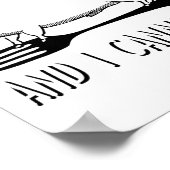 私は豚のお尻が好きで、Bbqグリルを横におもしろい置けない ポスター (角)