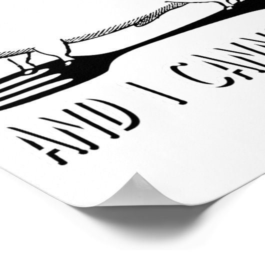 私は豚のお尻が好きで、Bbqグリルを横におもしろい置けない ポスター (角)