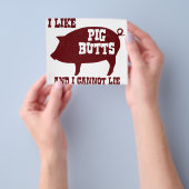 私は豚のお尻が好きで、BBQベーコンは嘘をつけない チラシ (手)