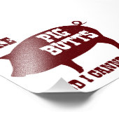 私は豚のお尻が好きで、BBQベーコンは嘘をつけない フォトプリント            (角)