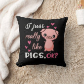 私は豚のかわいい家畜豚本当に好き クッション (ブランケット)