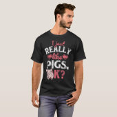 私は豚のプレミアムが大好き Tシャツ (正面フル)
