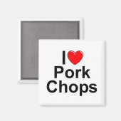 私は豚チョップが大好き マグネット (正面/裏面)