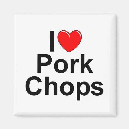 私は豚チョップが大好き マグネット (正面)