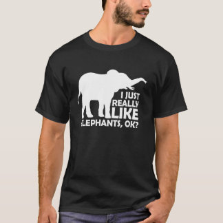 私は象が本当に好き Tシャツ