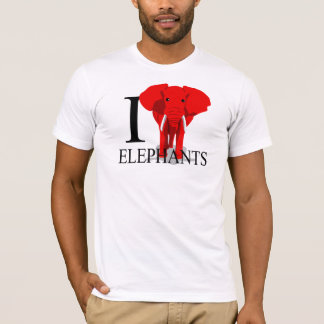私は象のTシャツを愛します Tシャツ
