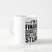私は財務部長だがバカは直せない コーヒーマグカップ (正面左)