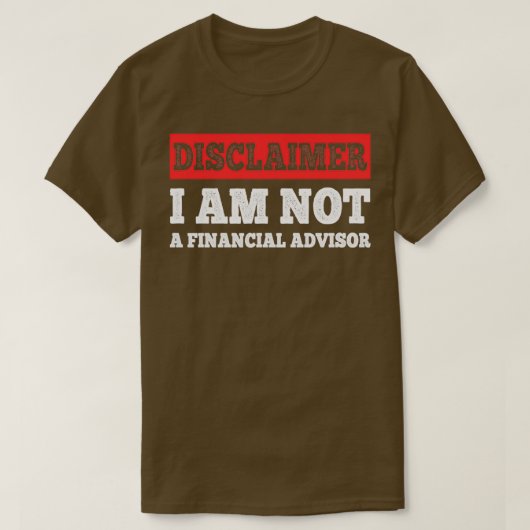 私は財務顧問ではない1 Tシャツ (デザイン正面)