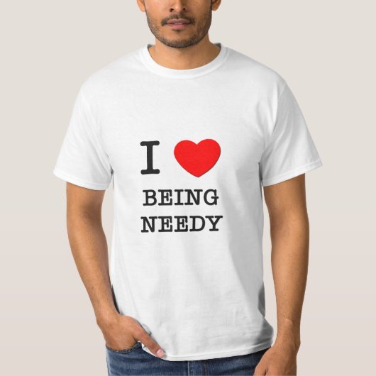 私は貧乏であることを愛します Tシャツ (正面)