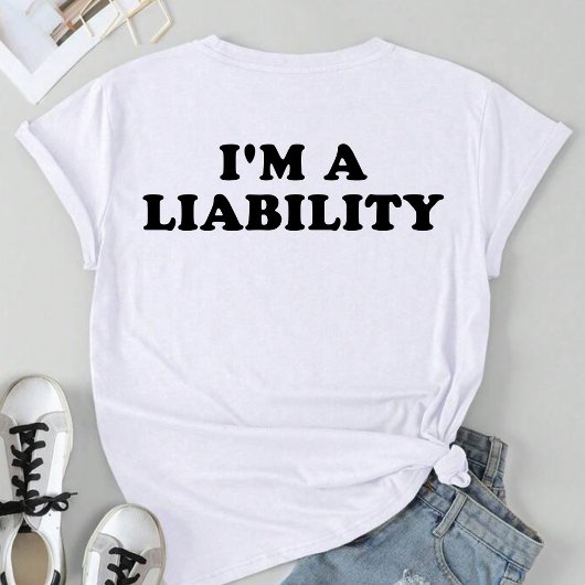 私は責任あるおもしろいパパ Tシャツ