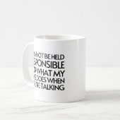 私は責任あるコーヒーマおもしろいグを保持できない コーヒーマグカップ (正面左)