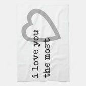 私は貴方が一番可愛いハート キッチンタオル (縦)