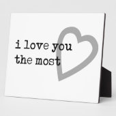 私は貴方が一番可愛いハート フォトプラーク (側面)