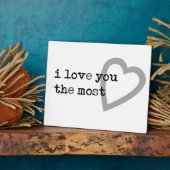 私は貴方が一番可愛いハート フォトプラーク (側面)