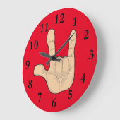 私は貴方の手のジェスチャーが大好き ラージ壁時計 (傾斜)
