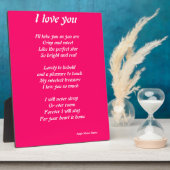 私は貴方の詩のプラークが大好き フォトプラーク (側面)