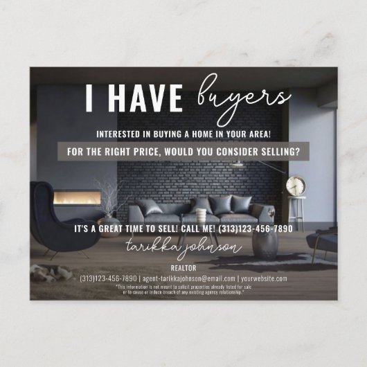 私は買い手の財産を実在持っている シーズンポストカード (正面)