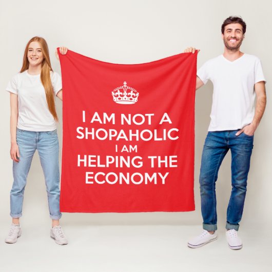 私は買い物中毒ではない フリースブランケット (インサイチュ)