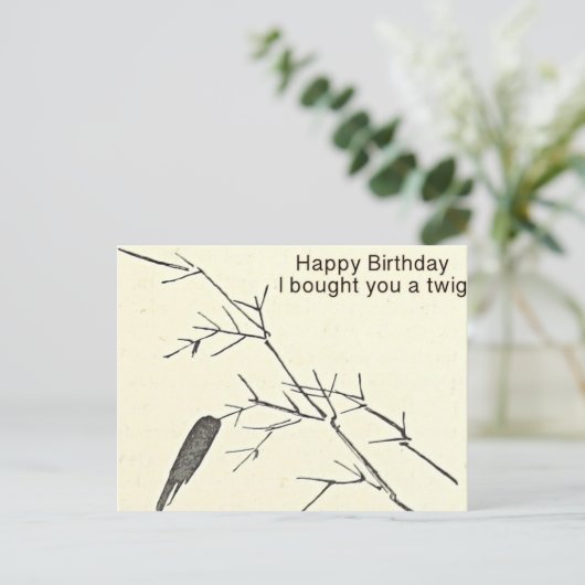 私は買小さい誕生日のおもしろいカードだユーモアのある。 ポストカード (スタンド正面)