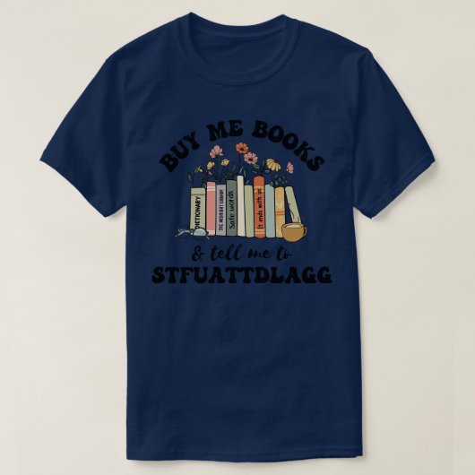 私は買本を読み、STFUATTDLAGG 1に教えて Tシャツ (デザイン正面)