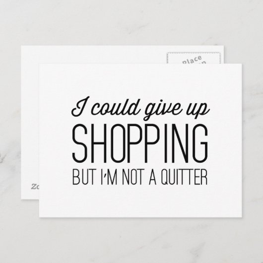 私は買物をすることを与えることができますが、憶病者ではないです ポストカード (正面/裏面)