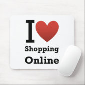 私は買物をするオンラインを愛します マウスパッド (マウス)