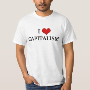私は資本主義の保守的な政治を愛します Tシャツ