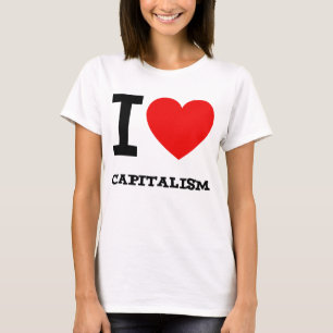 私は資本主義の女性ワイシャツを愛します Tシャツ
