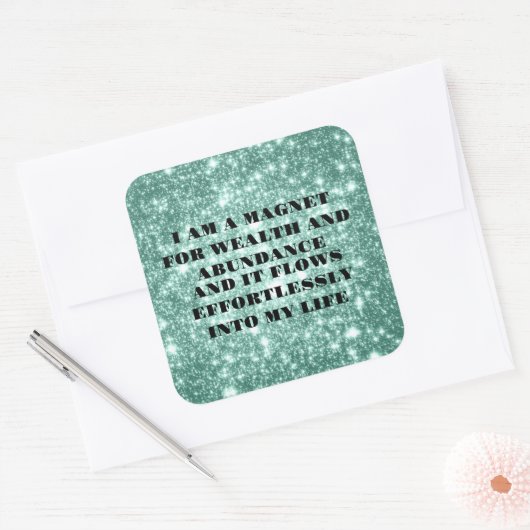 私は資産確認ステッカーの磁石だ スクエアシール (封筒)