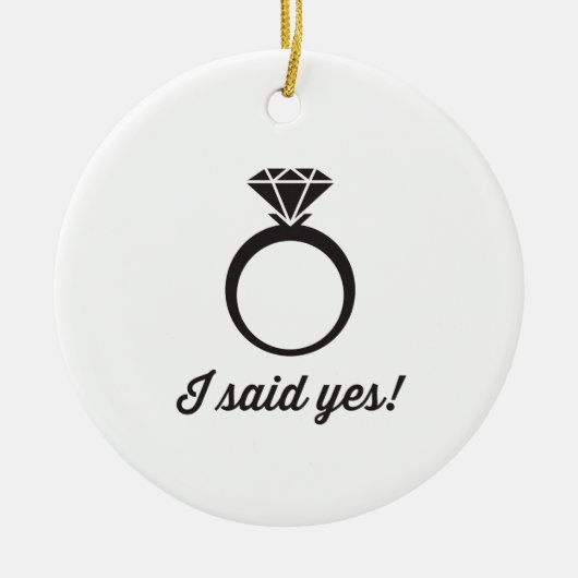 私は賛成しました! セラミックオーナメント (正面)