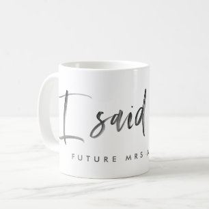 私は賛成しました! 水彩画の婚約の発表 コーヒーマグカップ