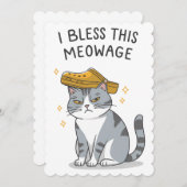 私は賛美この結婚の猫の結婚こと シーズンカード (正面/裏面)