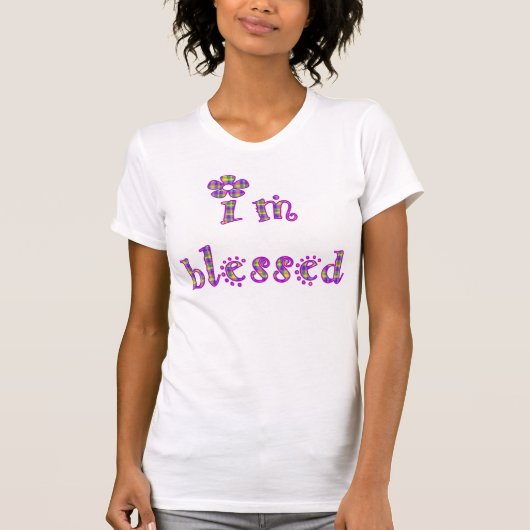 私は賛美された格子縞のデザインです Tシャツ (正面)