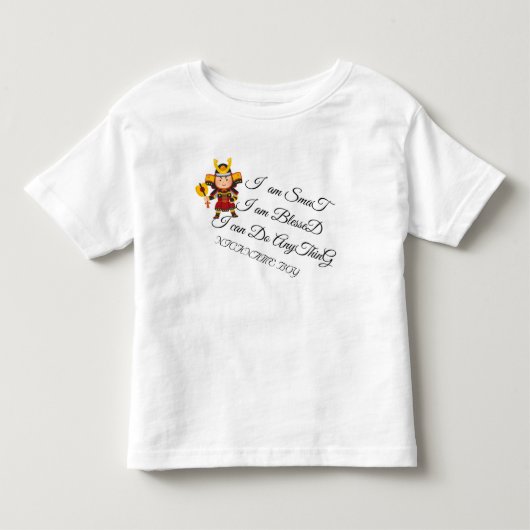 私は賢い 私は幸せ 私は何でもできる トドラーTシャツ (正面)
