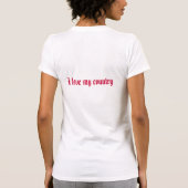 私は賢明な女の子だ…私は自分の国を愛している Tシャツ (裏面)