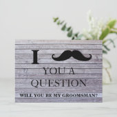 私は質問によってが私の花婿の付添人である尋ねますか。 招待状 (スタンド正面)