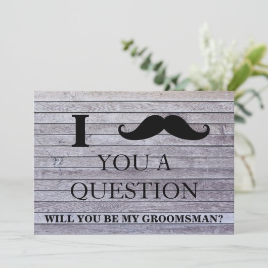私は質問によってが私の花婿の付添人である尋ねますか。 招待状 (スタンド正面)