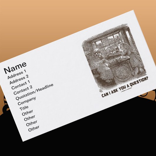 私は質問をしてもいいですか。 (アリスのヒツジ) 名刺