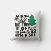 私は贈り物だから木の下に横たわる |かわいい クッション (正面)