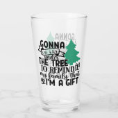 私は贈り物だから木の下に横たわる |かわいい タンブラーグラス (裏面)