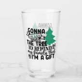 私は贈り物だから木の下に横たわる |かわいい タンブラーグラス (正面)