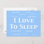 私は贈り物を寝るのが大好きだ ポストカード (正面/裏面)